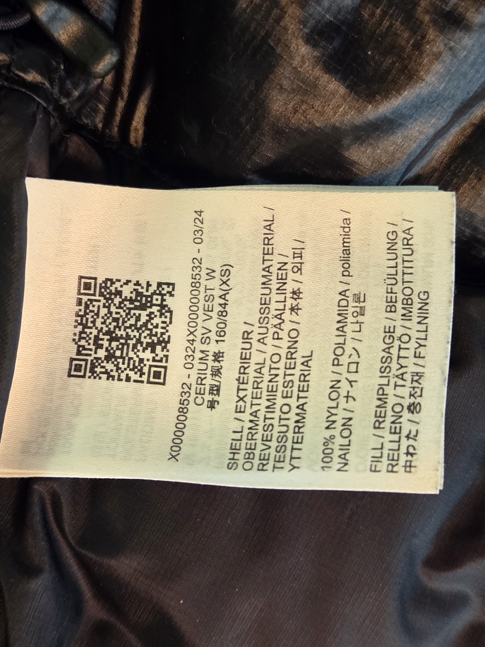 Xs Arc'teryx Nuclei SV Vest Black Down Puffer Vest - Picture 6 of 7